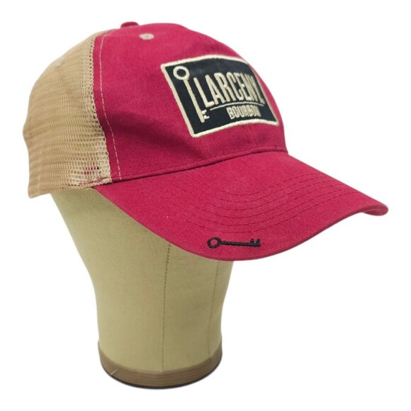 Larceny Bourbon Mesh Snapback Cap Trucker Embroidered Logo Patch Baseball Hat - Picture 3 of 14
